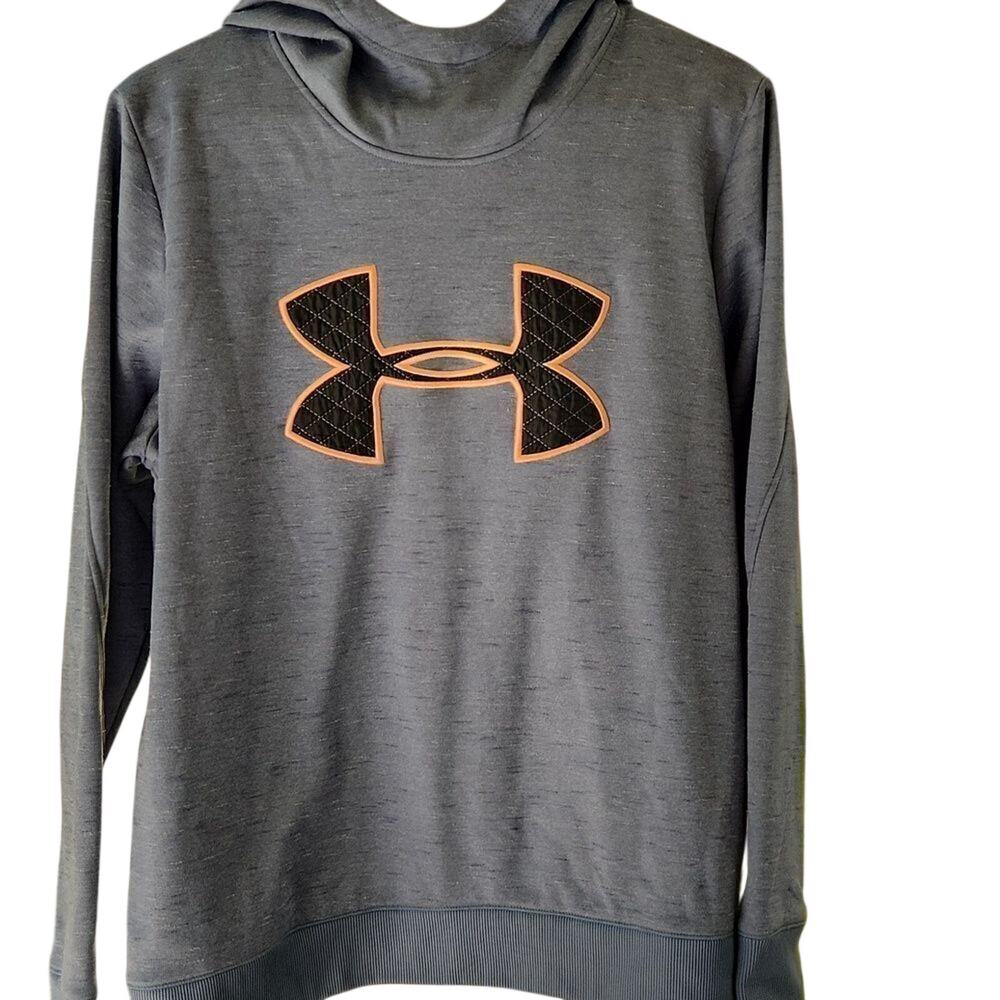 UnderArmour gray Coldgear hooded sweatshirt women's large